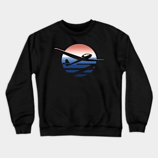 Glider Sailplane Biplane aerial floating soaring Crewneck Sweatshirt